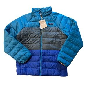 NEW! PATAGONIA Kids Down Jacket XL 14 Boys Down Puffer—“Belay BLUE” Bnwt